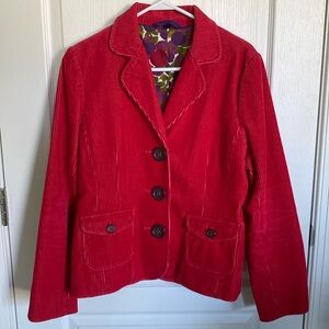 Boden red corduroy blazer